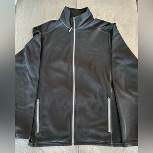 Eddie Bauer Men’s Black Full-Zip Light Fleece Jacket - Small